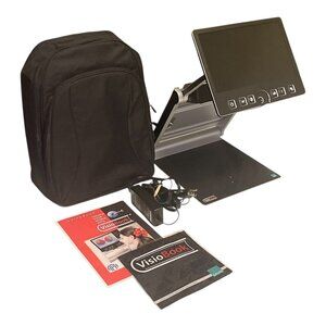 BAUM Visiobook Portable Video Magnifier Backpack Power Cord Manual System